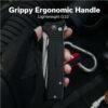 CIVIVI Neurohaptic C23080-2, Milled Black Shredded G10 Handles, 3.74" Stonewashed Nitro-V Blade, Button Lock