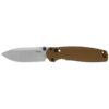 Kershaw Broadside 2052, DuraLock KVT Folding Knife 3.5" Stonewash D2 Spear Point Blade, Tan G10 Handles, AXIS/Crossbar Lock