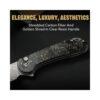 CIVIVI  Button Lock Elementum II C18062P-10, Gold Shred Carbon Fibre Handles, Shredded Carbon Fibre with Damascus Blade