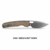 Vosteed Psyop - 3.32" Stonewash Elmax Blade, Norplex UltreX™ Micarta Handle, Top Liner Lock - A2210
