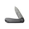 CIVIVI  Button Lock Elementum II C18062PB-DS1, Twill Carbon Fibre Overlay on Black G10 with Damascus Blade