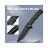 CIVIVI Button Lock Praxis C18026E-1, Black Aluminium Handle, 3.75" Black Stonewashed Nitro-V Blade