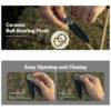 CIVIVI Button Lock Elementum II C18062PD-1, 2.96" Black Stonewashed Nitro-V Blade, Grey Textured Aluminium Handles