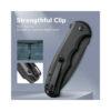CIVIVI Button Lock Praxis C18026E-1, Black Aluminium Handle, 3.75" Black Stonewashed Nitro-V Blade
