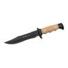 Muela Military Scout 5161-D Black/Tan - 6.3" Black Nitro-42 Blade, Tan Handle, Black Leather Pouch