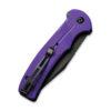 CIVIVI Cogent C20038D-2, Black Stonewashed 14C28N, Purple G10, Button Lock