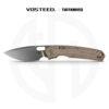 Vosteed Psyop - 3.32" Stonewash Elmax Blade, Norplex UltreX™ Micarta Handle, Top Liner Lock - A2210