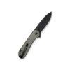 CIVIVI Button Lock Elementum II C18062PD-1, 2.96" Black Stonewashed Nitro-V Blade, Grey Textured Aluminium Handles