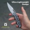 CIVIVI Anaaki C24039-2, 2.98" Nitro-V Blade, Grey Aluminium Handle, Button Lock
