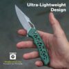 CIVIVI Anaaki C24039-3, 2.98" Nitro-V Blade, Green Aluminium Handle, Button Lock
