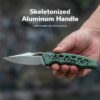 CIVIVI Anaaki C24039-3, 2.98" Nitro-V Blade, Green Aluminium Handle, Button Lock