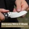 CIVIVI Sixgill C24050-1, 3.41" Nitro-V Blade, Black G10 Handle, Crossbar Lock