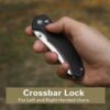 CIVIVI Sixgill C24050-1, 3.41" Nitro-V Blade, Black G10 Handle, Crossbar Lock