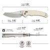 CIVIVI Sixgill C24050-2, 3.41" Nitro-V Blade, Ivory G10 Handle, Crossbar Lock
