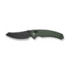 CIVIVI Sixgill C24050-3, 3.41" Black Stonewashed Nitro-V Blade, Green Canvas Micarta Handle, Crossbar Lock