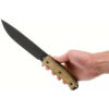 Ontario Knife Co. RAT 7 - 7.2" Powder Coated Carbon Steel Blade, Tan Micarta Handle, MOLLE Compatible Pouch - 8668