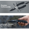 CIVIVI Anaaki C24039-3, 2.98" Nitro-V Blade, Green Aluminium Handle, Button Lock