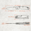 Vosteed Psyop - 3.32" Satin Elmax Blade, Norplex UltreX™ Micarta Handle, Top Liner Lock - A2214