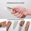 Porcupine 2.99" 14C28N Blade & Micarta Handle Top Liner Lock - A2604