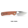Porcupine 2.99" 14C28N Blade & Micarta Handle Top Liner Lock - A2604