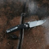 Vosteed Corsair - 3.25" Stonewash Nitro-V Blade, Black Micarta Handle, Crossbar Lock - CS29NWMK