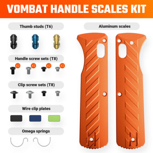 Vosteed Vombat Handle Scales Kit - X0137 (Orange)