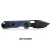 Vosteed Akita 2.94" Black Stonewashed S35VN Blade, Blue Aluminium Handle, Vanchor Lock - A2401