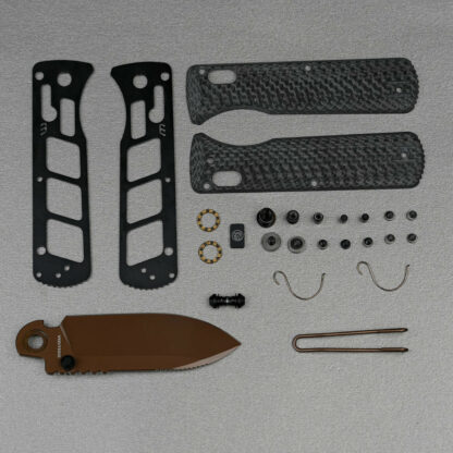 Vosteed Vombat W0107 Handle Scales Kits - Black Carbon Fibre