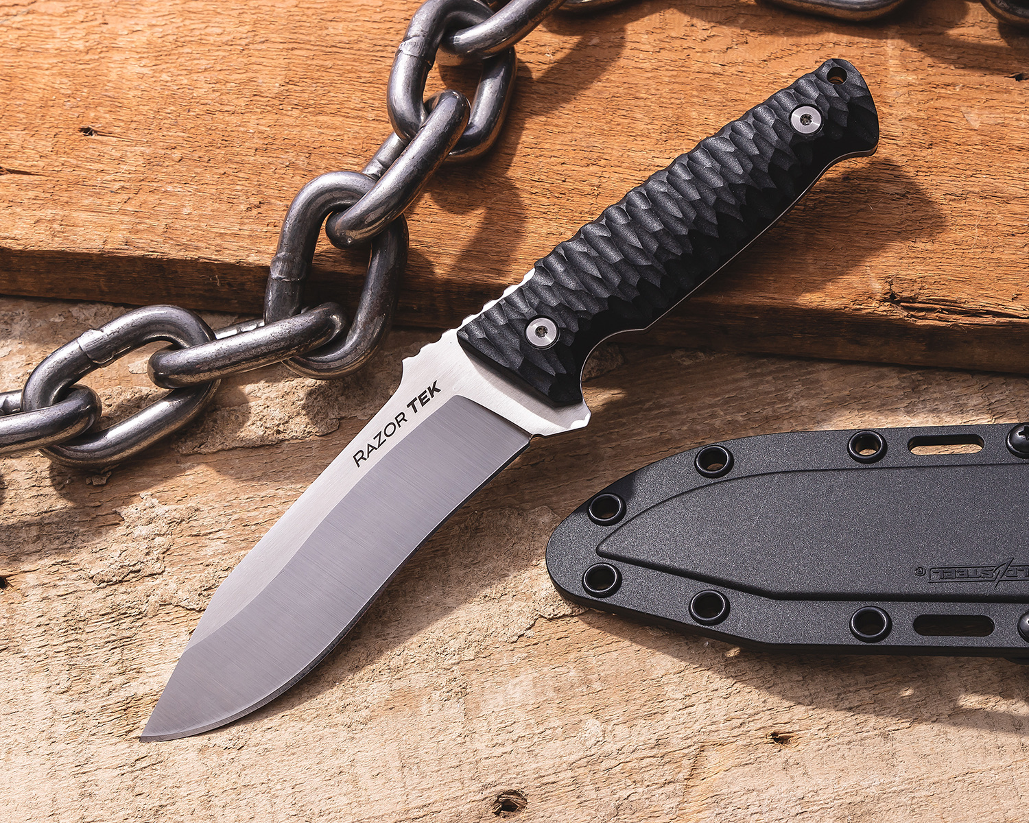 Cold Steel Razor Tek 5” FX-5RZR - Satin Recurve Fixed Blade - Black GFN