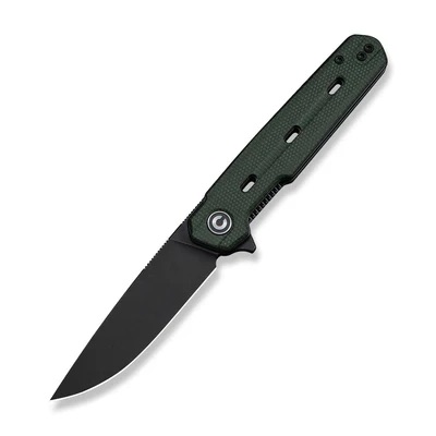 CIVIVI Navo Flipper C25015A-2, Green Canvas Micarta Handle, 3.25