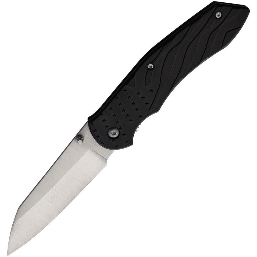 Falcon Linerlock Black Folding Knife - MI317