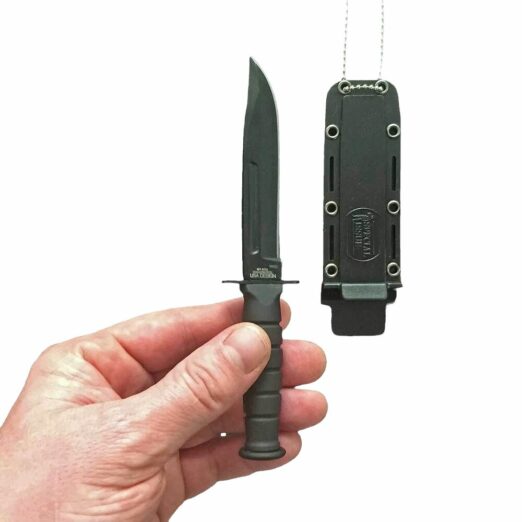 MTech Small Kabai Fixed Blade Neck Knife (Black) - MT632DB